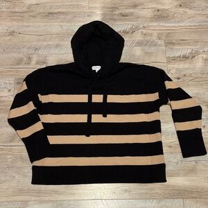 Evereve Striped Hooded Sweater